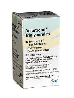 Тест-полоски Аккутренд Триглицериды (Accutrend Triglycerides), 25 штук Roche / Accu-Chek Тест-полоски  Акутренд ( Accutrend Triglycerides) для определения триглицеридов в крови. 