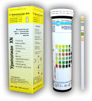 Полифункциональные тест-полоски Уриполиан - 5В, 50 штук (при проблемах с почками и мочевыводящей системой) 