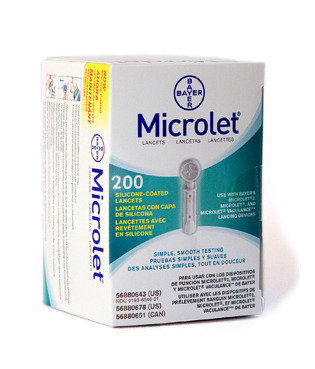 Ланцеты Микролет (Ascensia Microlet), 200 штук Для автопрокалывателя «Асцензия Микролет», Микролет 2