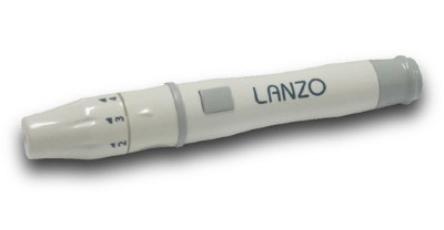 Автопрокалыватель LANZO    Ланцет - авторучка, с регулируемым наконечником для взятия периферической крови